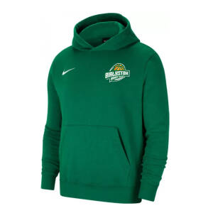 Nike BC Białystok Junior bluza bawełniana zielona  - małe Logo