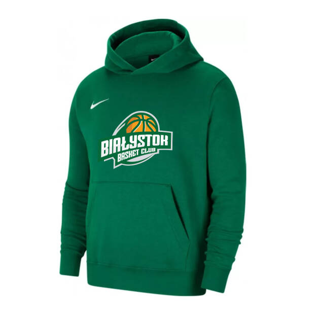 Nike BC Białystok Junior bluza bawełniana zielona  - duże Logo